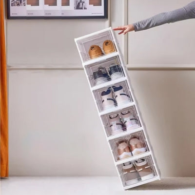Boite-rangement-chaussures-pliable-stable