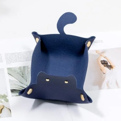 Vide-poche-chat-bleu