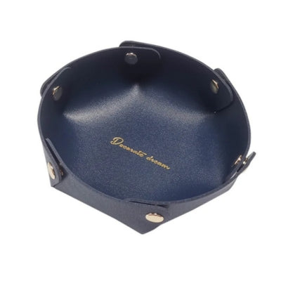 Vide-poche-cuir-rond-bleu-nuit