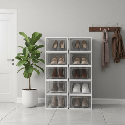 ensemble de dix boite a chaussure empilées