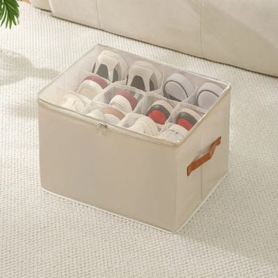 Boite-pour-ranger-les-chaussures-compartimentee-petite-beige
