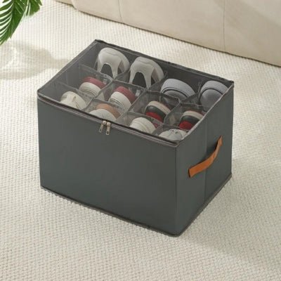 Boite-pour-ranger-les-chaussures-compartimentee-petite-grise
