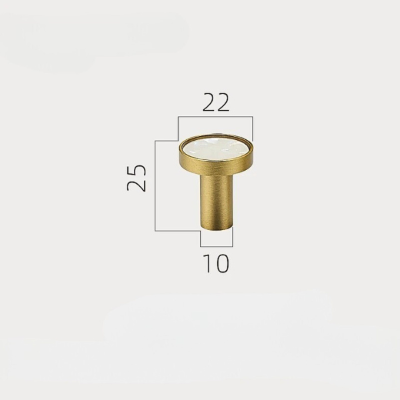 patère dorée ronde nacré blanc petite taille