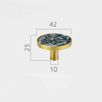 patère dorée ronde bleu grande taille