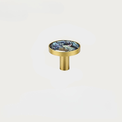 patère dorée ronde bleu taille moyenne