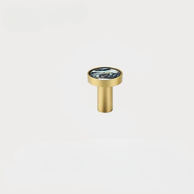 patère dorée ronde bleu petite taille