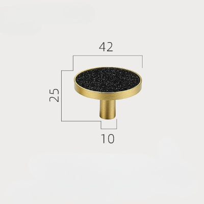 patère dorée ronde noir étoilé grande taille