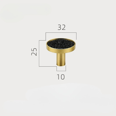 patère dorée ronde noir étoilé taille moyenne