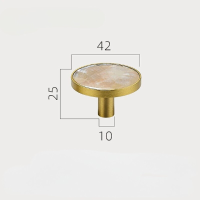 patère dorée ronde ormeau grande taille
