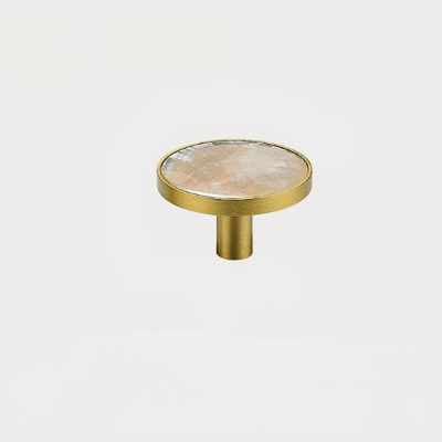 patère dorée ronde ormeau grande taille