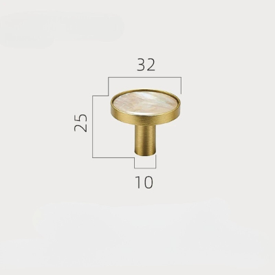patère dorée ronde ormeau taille moyenne