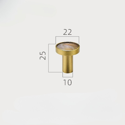 patère dorée ronde ormeau petite taille