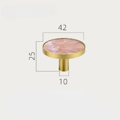patère dorée ronde rose pêche grande taille