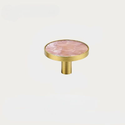 patère dorée ronde rose pêche grande taille