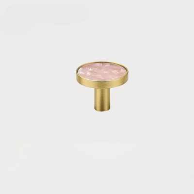 patère dorée ronde rose pêche taille moyenne