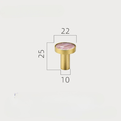 patère dorée ronde rose pêche petite taille