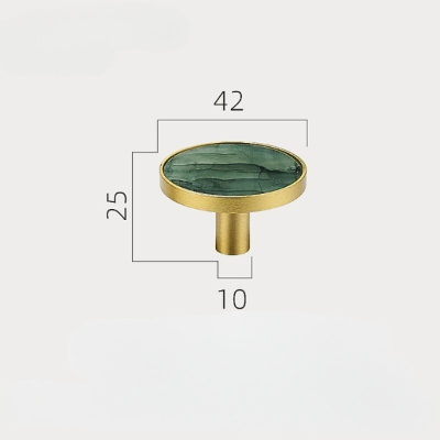 patère dorée ronde vert céladon grande taille