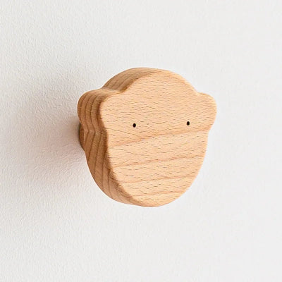 patère en bois forme tête ours