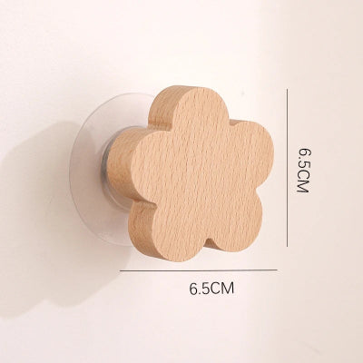 patère en bois forme fleur avec dimensions
