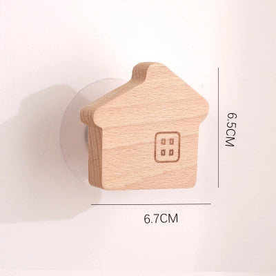 patère en bois forme maison avec dimensions