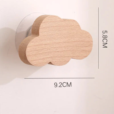 patère en bois forme nuage avec dimensions