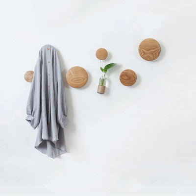 chemise plantes suspendus patère en bois ronde