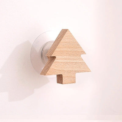 patère en bois naturel forme arbre sapin