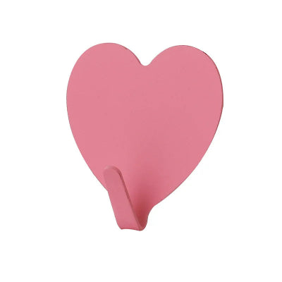 porte clé mural forme coeur rose foncé