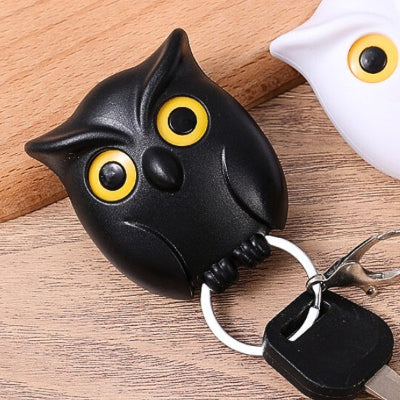 porte clé mural magnétique hibou noir