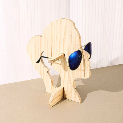 porte lunettes bois profil femme