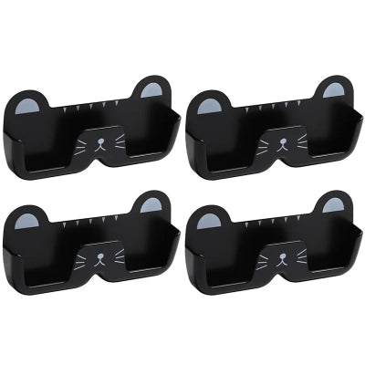 lot de quatre porte lunette tete de chat noir