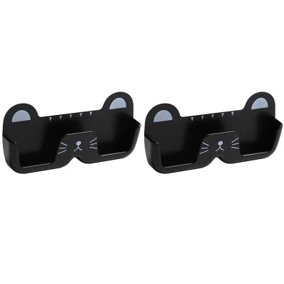 lot de deux porte lunette tete de chat noir
