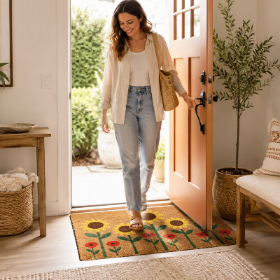 tapis pour entrée sunflowermat esthétique