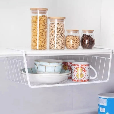 Panier rangement filaire moyen blanc