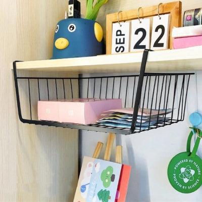 Panier rangement filaire moyen noir