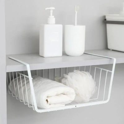 Panier rangement filaire petit blanc
