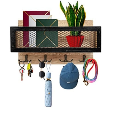 Porte-cles-mural-bois-grillage-cles-courrier-lunettes
