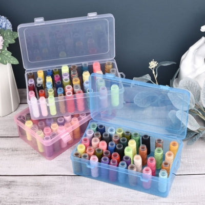 Rangement-boite-plastique-bobines-de-fil-visible