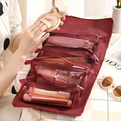 Trousse-de-toilette-femme-compartiments-detachables-rouge