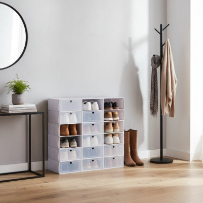 meuble chaussure composé boite a chaussures empilées