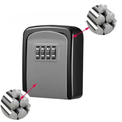 Boite-a-cle-metal-securisee-grise-noire-alliage-metal