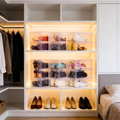 boites transparentes chaussures plasticbox esthétique