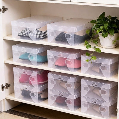 boites transparentes chaussures plasticbox pratiques