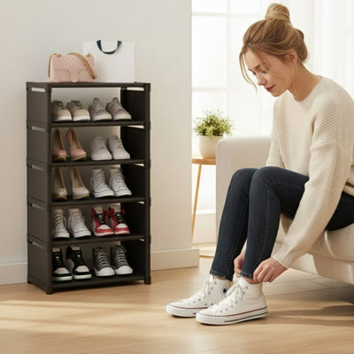 etagere pour rangement chaussures blacknest ouverte