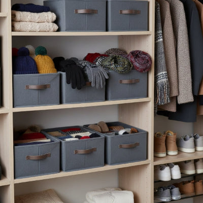 panier de rangement tissu oxford organisation accessoires placard entrée
