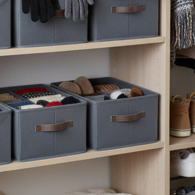 panier de rangement tissu oxford rangement gants bonnets accessoires