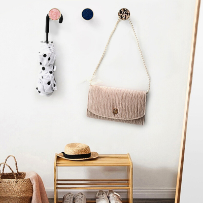 patère dorées rondes avec nacre couleur sac parapluie suspendus