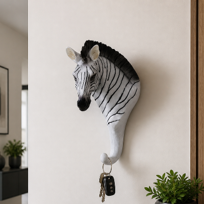 porte cle entree zebrakey résine