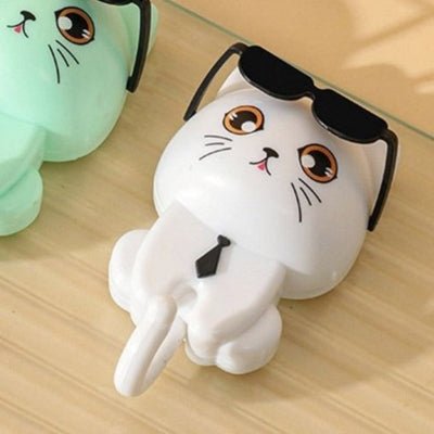 Porte-clé-mural-chat-blanc