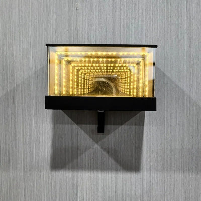 porte-clé mural décoratif lumineux miroir effet profondeur